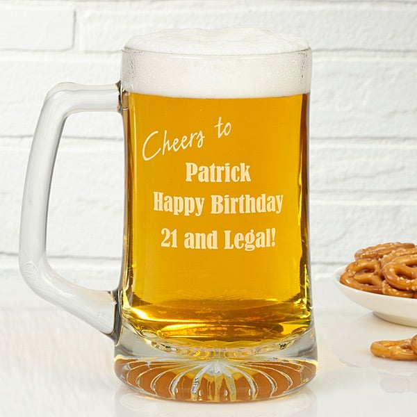 12.5 oz Glass Beer Mug (Made in USA)