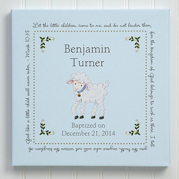 6495   Baptism Blessings© Personalized Canvas Art 