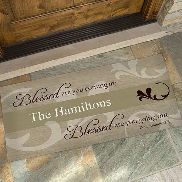 You Are Blessed Personalized Religious Doormat - 6546