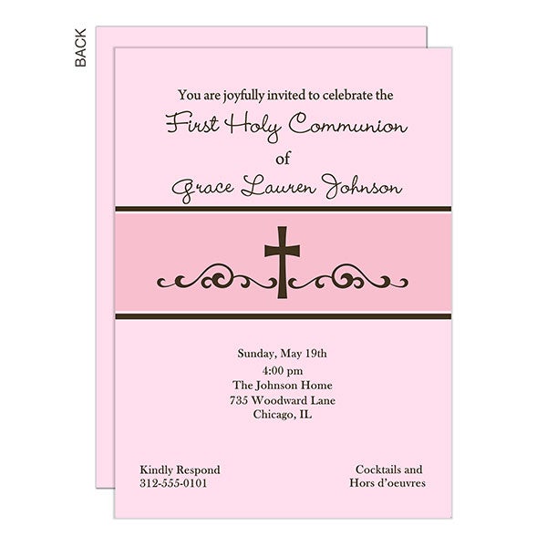 Precious Prayers Personalized Girl's Communion Invitations - First ...