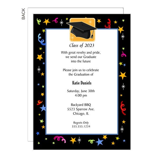 Printed Graduation Party Invitations - Let's Celebrate