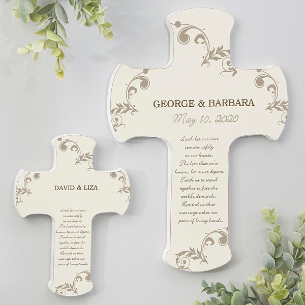 Marriage Blessings Personalized Wedding Wall Cross