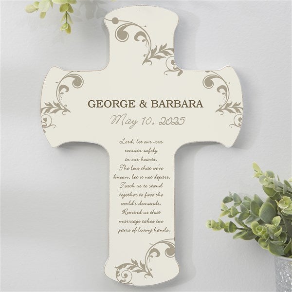 Marriage Blessings Personalized Wedding Wall Cross - 6887