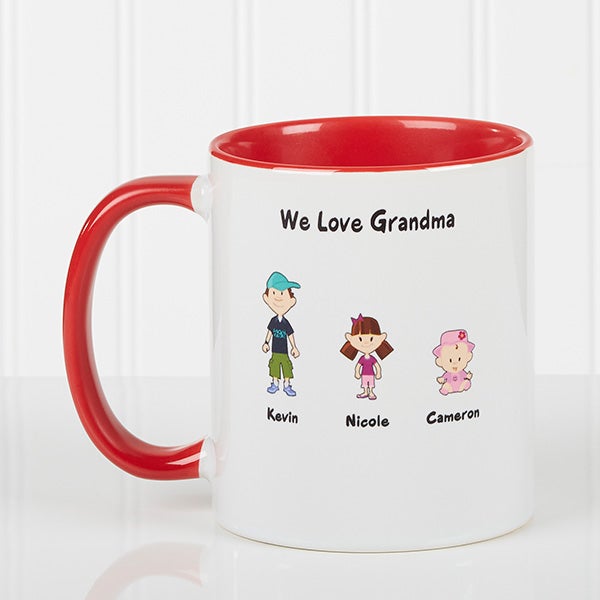 Family Cartoon Characters Personalized Coffee Mugs - 6977