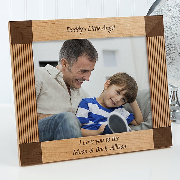 Personalized Engraved Wood Picture Frames for Fathers - Create Your Own - 6999