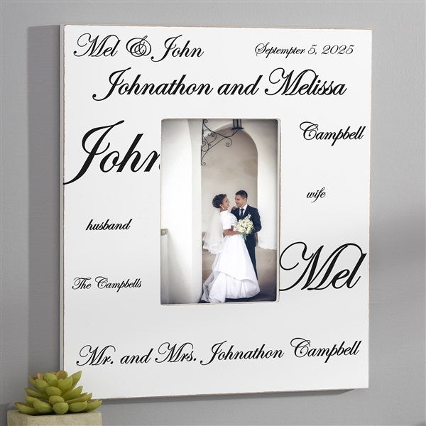 Personalized Wedding Picture Frames - Mr and Mrs Collection - 7035