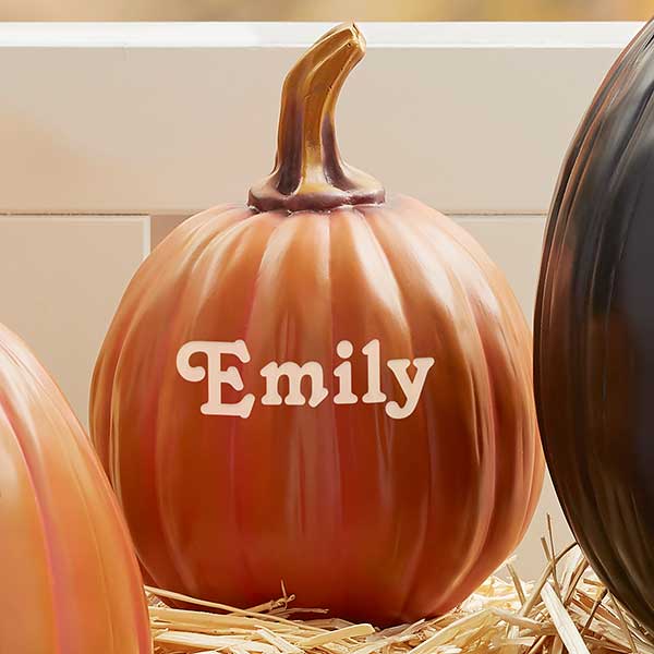 Personalized Decorative Halloween Pumpkins - 7144