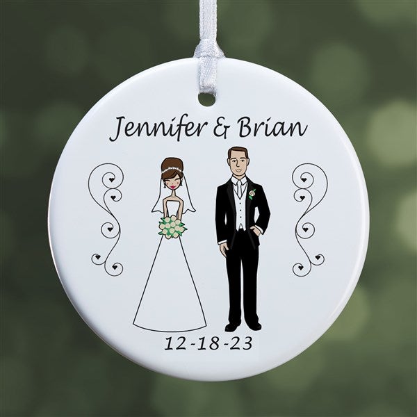 Personalized bride and 2024 groom ornaments