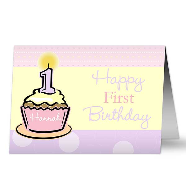 Personalized Birthday Girl Cupcake -Customizable- Name Womens