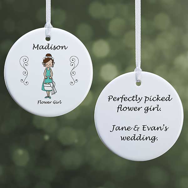 wedding party ornaments personalized