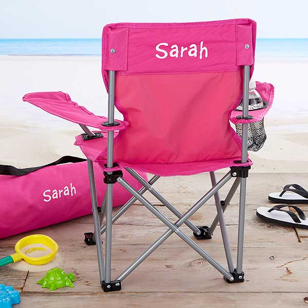 pink folding chair
