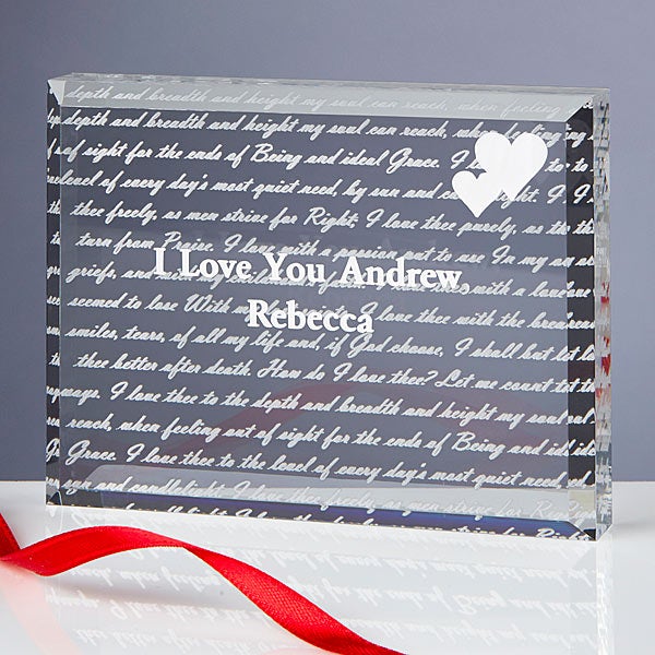 7982   How Do I Love Thee Personalized Keepsake 