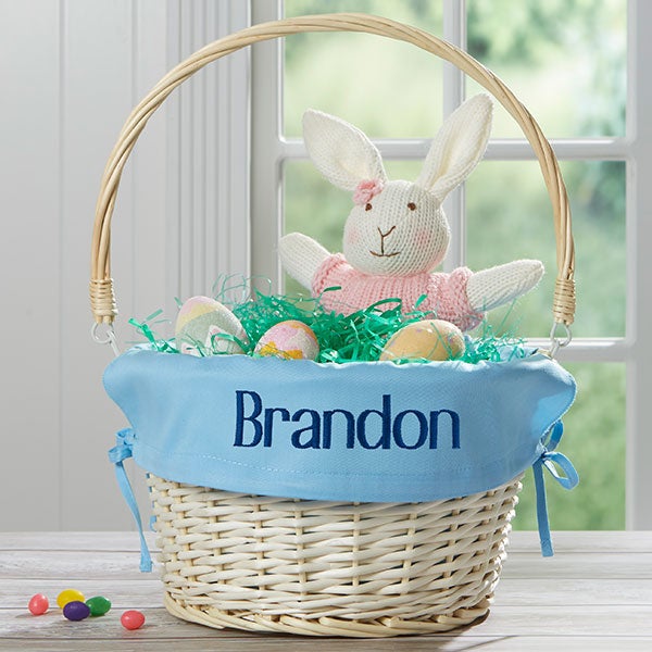 Blue Personalized Easter Baskets for 