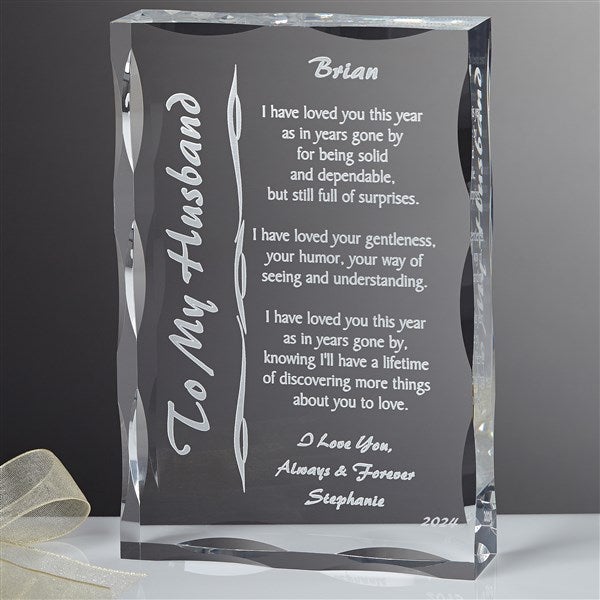 Personalized Gifts Sculpture with Romantic Love Poem - 8095