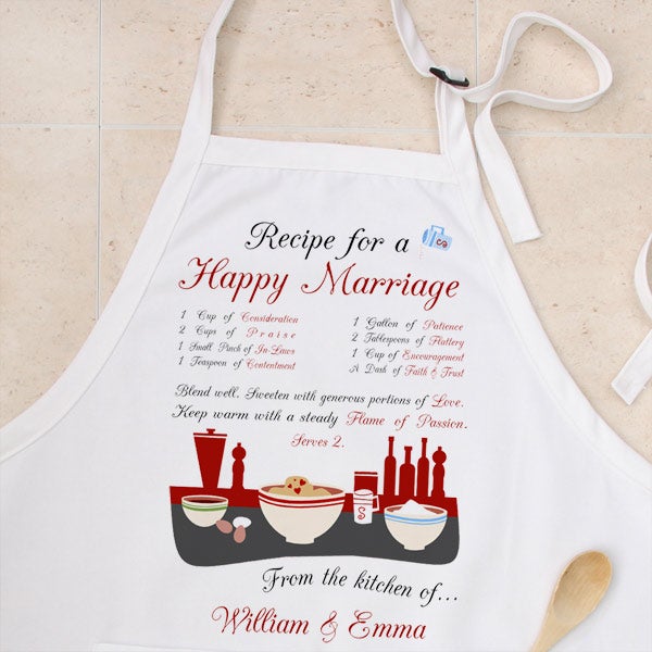 8160   Recipe for a Happy Marriage© Apron & Potholder   Apron Close 