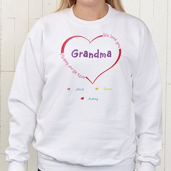 8218   All Our Hearts Personalized Apparel & Accessories   White 