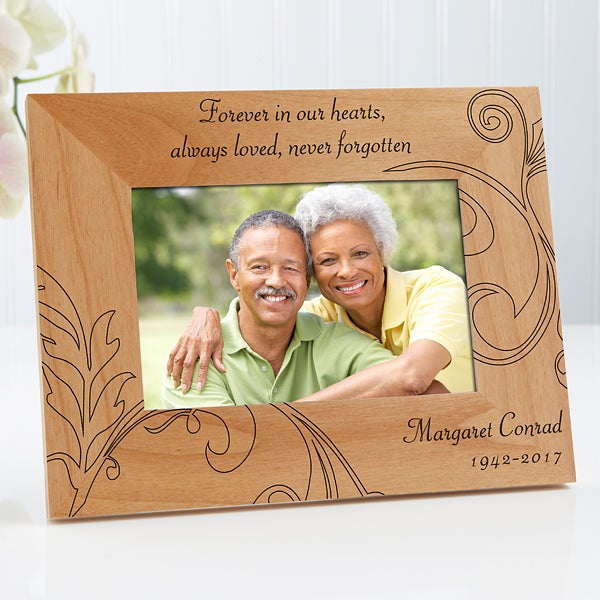 Personalized Memorial Picture Frames Never 4x6 Sympathy