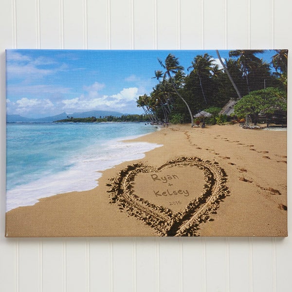 8493   Our Paradise Island Personalized Canvas Art 