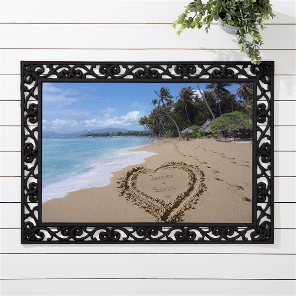 Personalized Door Mats - Sandy Beach Tropical Island Doormat - 8608