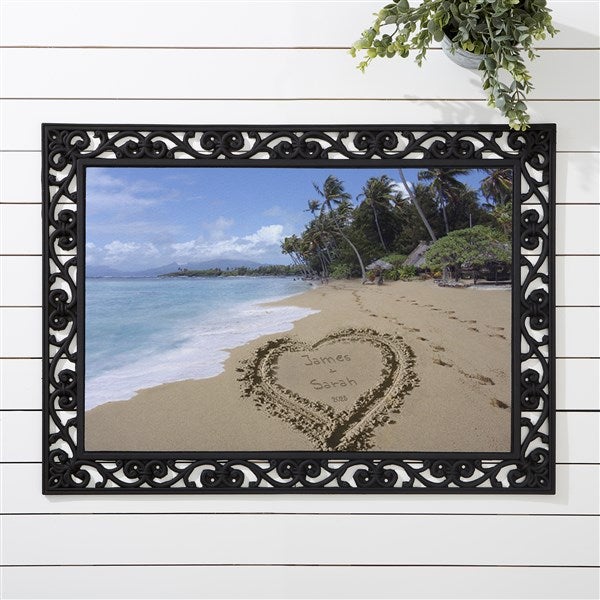 Personalized Door Mats - Sandy Beach Tropical Island Doormat - 8608