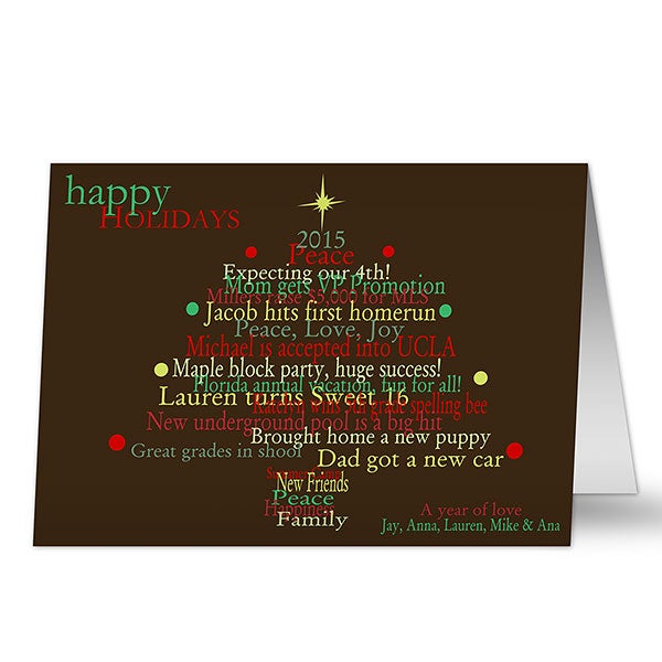 8776   Family Milestones© Message Christmas Card 