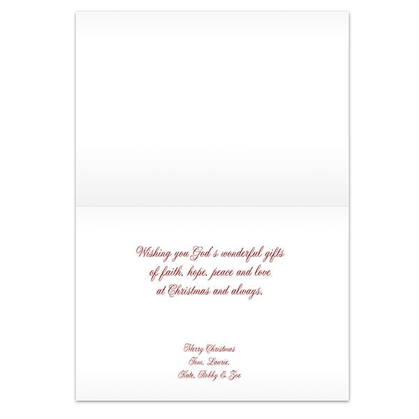 Words Of Christmas Personalized Christmas Cards