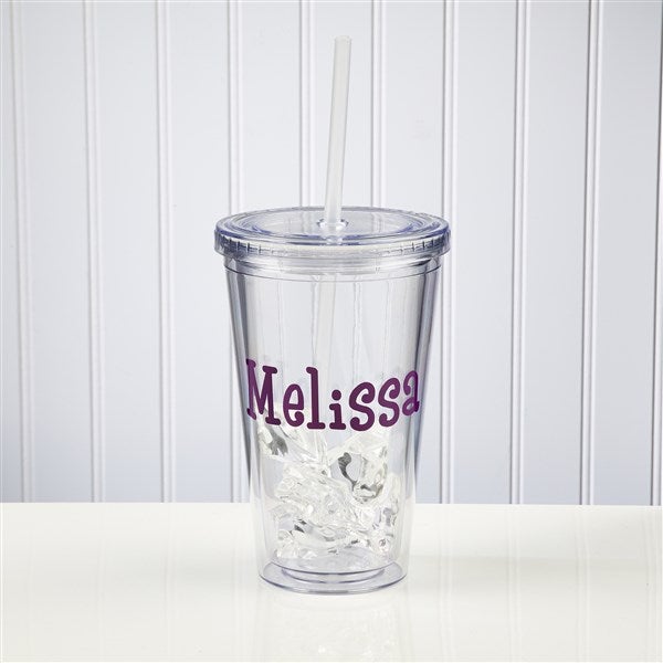 Personalized Reusable Drink Cup - Insulated Acrylic - 9153