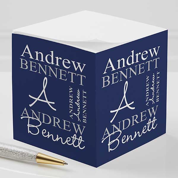 Personalized Sticky Note Cubes - Personally Yours - 9162
