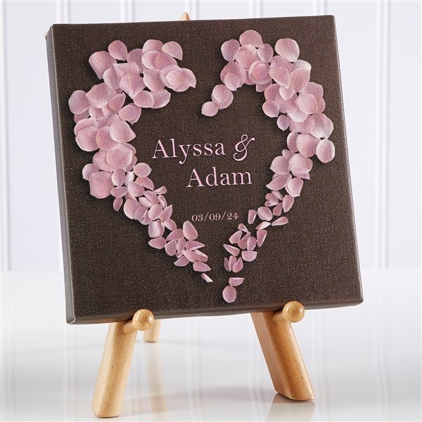 Personalized Canvas Wall Art - Hearts of Roses - 9535