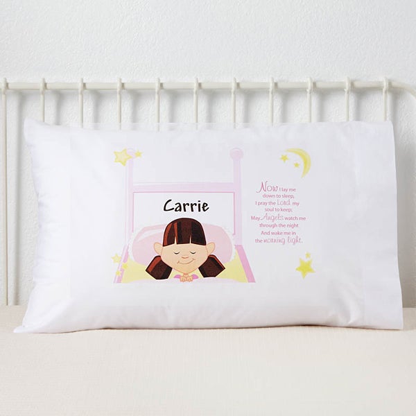 9544   Her Bedtime Prayer© Personalized Character Pillowcase   Girl 