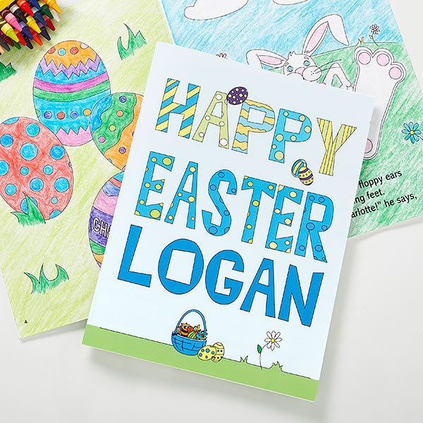 Download Personalized Easter Coloring Book Crayon Set