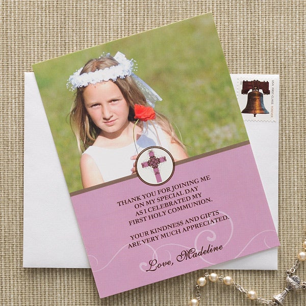 Photo First Communion Thank You Cards - Special Day