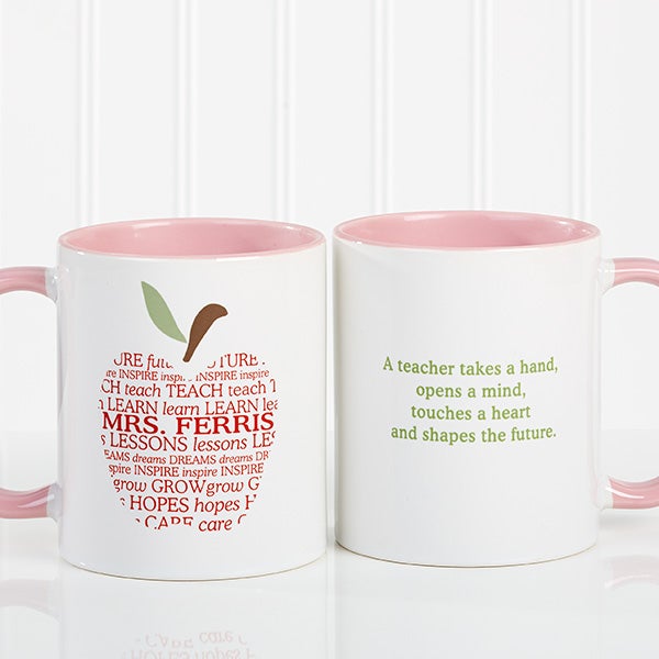 Personalized Coffee Mug for Teachers - Apple - 9915