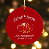 Romantic Personalized Christmas Ornament - United In Love - 6420
