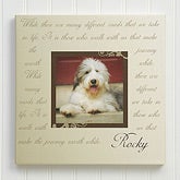 Paw Prints On Our Hearts Photo Pet Memorial Canvas Art - 6563