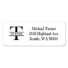 Name  Monogram Personalized Address Labels - 6901