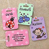 Personalized Kids Luggage Tags for Girls - 7172