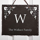 Personalized Family Name Wall Plaque - Elegant Monogram - 7199
