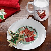 Personalized Cookies & Milk for Santa Plate & Mug - 7660