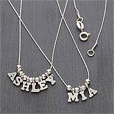 Personalized Name Silver Necklace - 7705D