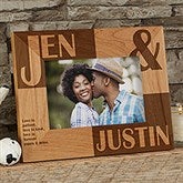 Personalized Wood Picture Frames - Romantic Couple - 8098