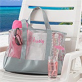 Personalized Mesh Beach Bag - 8725