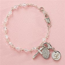 Personalized Christening Gifts - Babys First Rosary Bracelet - 8956