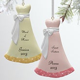 Personalized Evening Gown Dress Christmas Ornaments - 9275