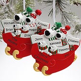 Personalized Christmas Ornaments - Polar Bear Family - 9356