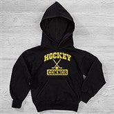 Custom Personalized Sports Hooded Black Sweatshirt - 9582