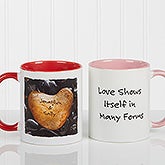 Personalized Coffee Mugs - Heart Rock - 9692