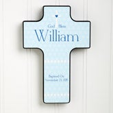 Personalized Nursery Wall Cross - God Bless Baby