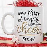 Christmas Cheer Personalized 30oz. Oversized Coffee Mug