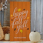 Happy Fall Y'All Personalized Wood Pallet Signs